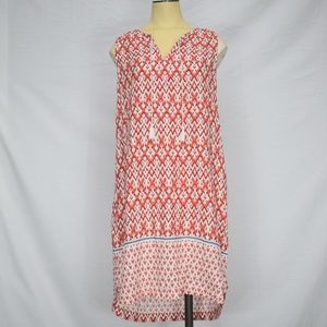 BLL | Red Multi Color Geometric Sleeveless Dress S